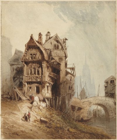 Hus ved elven av William Callow