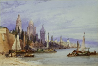 Mayence, ved Rhinen, 1895 av William Callow