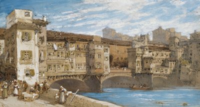 Ponte Vecchio, Firenze, 1877 av William Callow