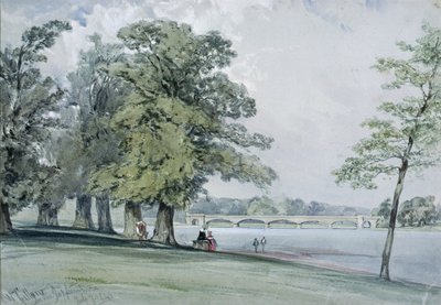 Utsikt over Serpentine, Hyde Park av William Callow