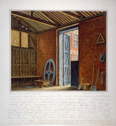 En del av bolighuset til Sir Christopher Wren, Southwark, London, 1820. av William Capon