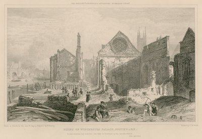 Ruinene av Winchester Place, Southwark, London av William Capon