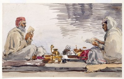 To hellige menn som leser Granth Saheb, Umritsar av William Carpenter