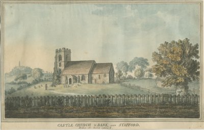 Castle Church - Kirke: akvarellmaleri, og [1700-tallet] (maleri) av William Carter