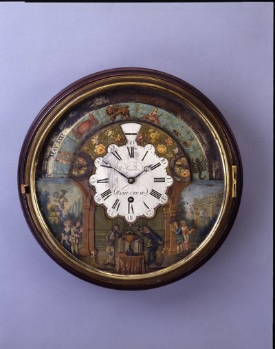 Urskive, sent på 1800-tallet, urskive ca. 1770 (mahogni) av William Carter