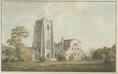 Ranton Abbey [Priory]: akvarellmaleri, nd [slutten av 1700-tallet] av William Carter