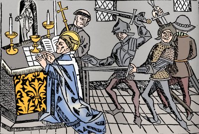 Martyrdøden til St. Thomas av Canterbury, c1484 av William Caxton
