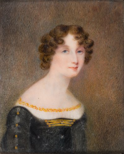 Portrett av Georgina Elizabeth Moncreiff, kone til 2. jarl av Bradford (1792-1842) av William Charles Ross