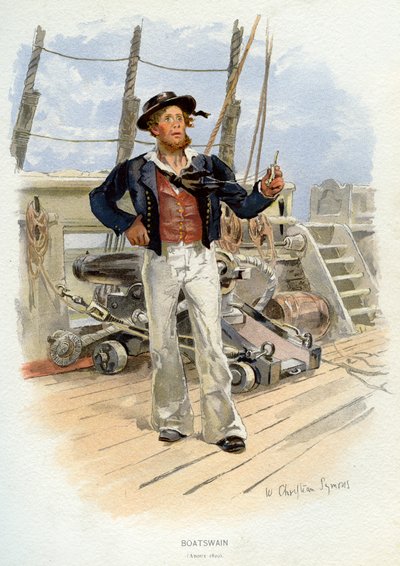 Royal Navy båtsmann, c1829 c1890-c1893 av William Christian Symons