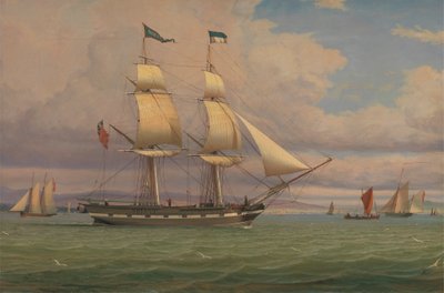 Den engelske briggen 'Norval' før vinden av William Clark