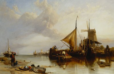 En scene nær Monnikendam på Zuyder Zee av Clarkson Frederick Stanfield