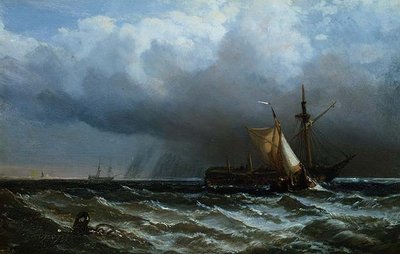 After the Storm (olje på kvernbrett) av Clarkson Frederick Stanfield