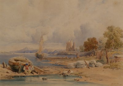 Barnbougle Castle nær Crammond on the Forth av Clarkson Frederick Stanfield