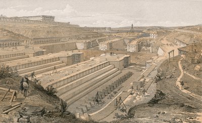 Dokker ved Sebastopol med ruinene av Fort St. Paul av William Crimea Simpson