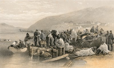 Ombordstigning av syke ved Balaklava av William Crimea Simpson