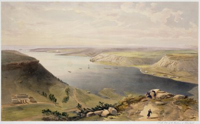 North Side of the Harbor of Sebastopol, tallerken fra "The Seat of War in the East", pub. av Paul und Dominic Colnaghi und Co., 1856 av William Crimea Simpson