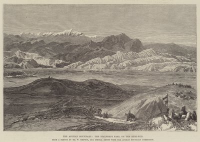 Den afghanske grensen, Nialsheni-passet, på Heri-Rud av William Crimea Simpson