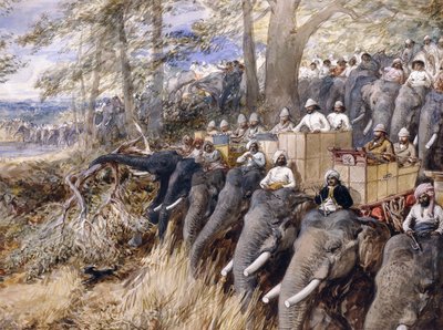 Prinsen av Wales i Terai slår jungelen med Sir Jung Bahadur Rana, 1876 av William Crimea Simpson