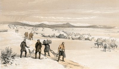 Leiren til 2. divisjon, med utsikt mot øst, januar 1855 av William Crimea Simpson