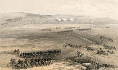 Kavaleri-saken til høydene til Bulganak - den første pistolen, 19. september 1854 av William Crimea Simpson