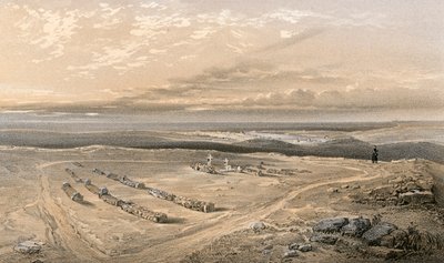 Gravene i fortet på Cathcarts Hill, av offiserene 4. divisjon som falt ved Inkermann av William Crimea Simpson