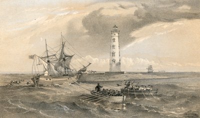 Fyret ved Cape Chersonese, ser sørover av William Crimea Simpson