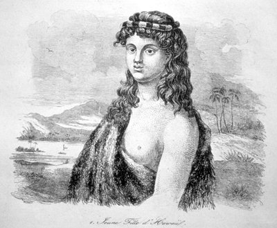 Ung jente fra øya Hawaii, c1824. av William Dampier
