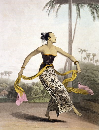 A Ronggeng or Dancing Girl, plate 21 fra Vol. I av 