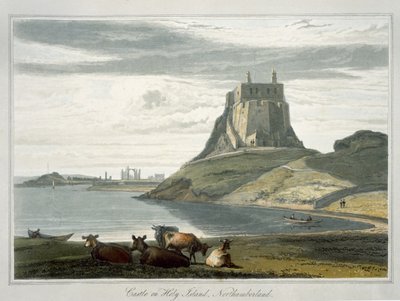 Castle on Holy Island, Northumberland, fra 