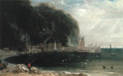 Clovelly in the Bristol Channel, ca. 1813 (olje på lerret) av William Daniell