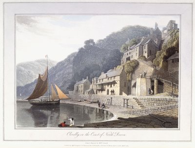 Clovelly, på kysten av North Devon av William Daniell