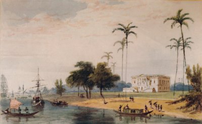 I Garden House Reach, Calcutta, c1786-1791, 1935 av William Daniell