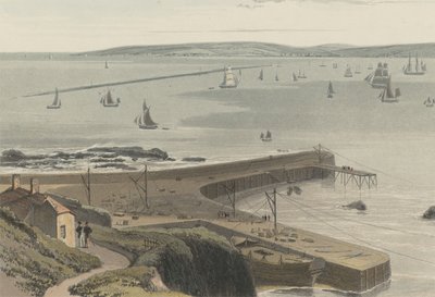 Kai ved Straddon Point nær Plymouth av William Daniell