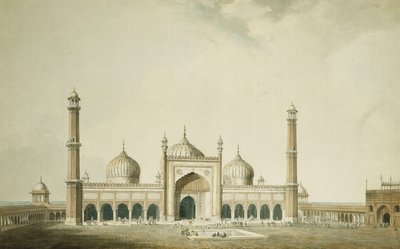 Jama Masjid, Delhi, av William Daniell