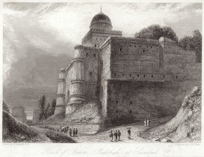 Babers grav i Sumbul Babur av William Daniell