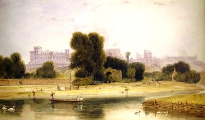 Windsor Castle fra Eton, Berkshire av William Daniell