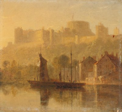 Windsor Castle fra Themsen av William Daniell