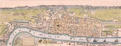 Kart over London, c1563 av William Darton