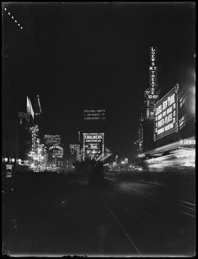 Lysskilt på Times Square, New York City, 1917 av William Davis Hassler