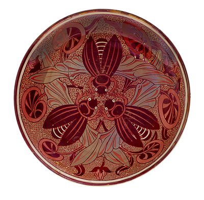 Red Luster Beetle Plate, 1888-1907 av William de Morgan