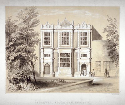 Stockwell Education Institute, Stockwell, Lambeth, London, c1860 av William Dickes