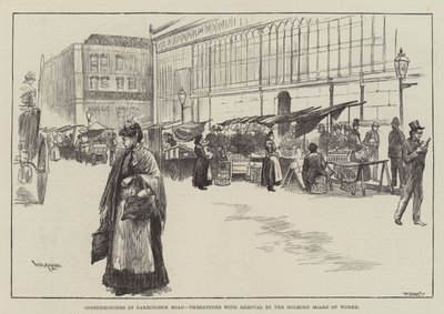 Costermongers i Farringdon Road, truet med fjerning av Holborn Board of Works av William Douglas Almond