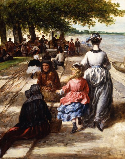 Nær stranden, Gloucester, 1877 av William E. Winner