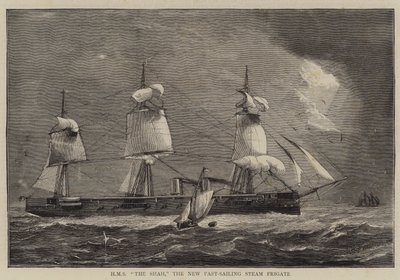 HMS The Shah, den nye hurtigseilende dampfregatten av William Edward Atkins