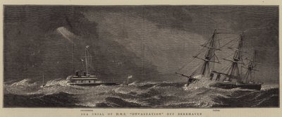 Seetrial der HMS Devastation vor Berehaven von William Edward Atkins