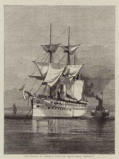 Prinsen av Wales besøk i India, HMS Serapis av William Edward Atkins