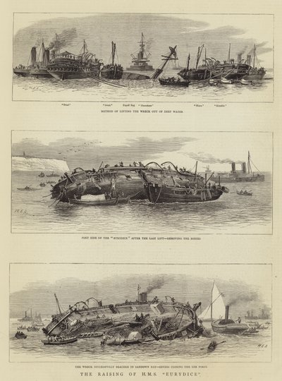 Hevingen av HMS Eurydice av William Edward Atkins