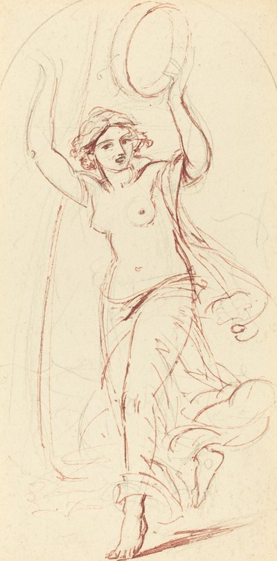 Dansende kvinne med tamburin av William Edward Frost