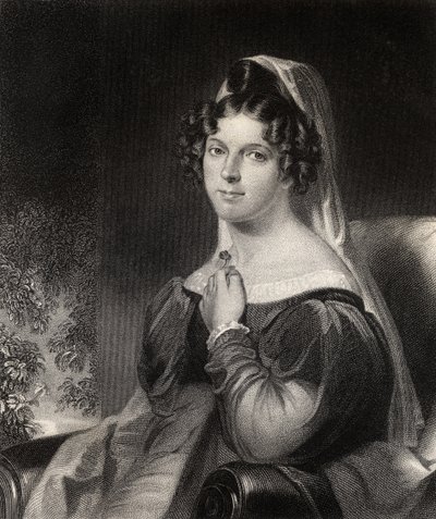 Felicia Dorothea Hemans, gravert av W.Holl, fra 