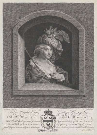 Portrett av Susanna Lunden, søster til Helena Fourment, 1763-66. av William Elliot